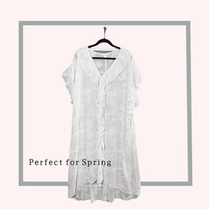 H&M White Flowy Dress/Kaftan